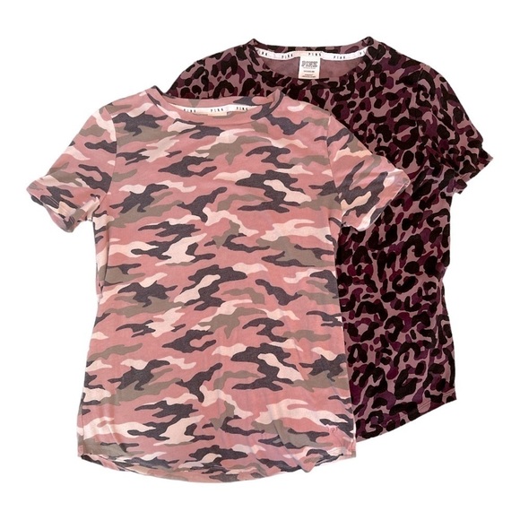 ❤️ PINK VICTORIA’S SECRET 2 pc Sleep Shirts Size S ❤️ - Picture 1 of 6